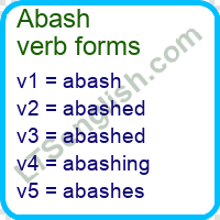 Abash Verb Forms
