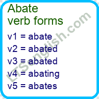 Abate Verb Forms