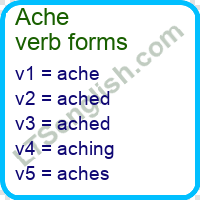 Ache Verb Forms