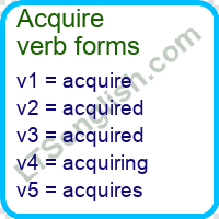 Acquire Verb Forms