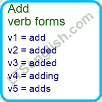 Add Verb Forms