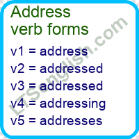 Address Verb Forms