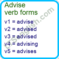 Advise Verb Forms