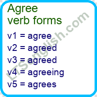 Agree Verb Forms