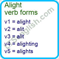 Alight Verb Forms