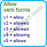 Allow Verb Forms