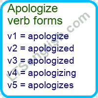 Apologize Verb Forms