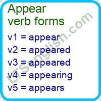 Appear Verb Forms
