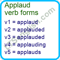 Applaud Verb Forms