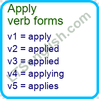 Apply Verb Forms
