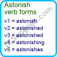 Astonish Verb Forms