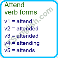 Attend Verb Forms