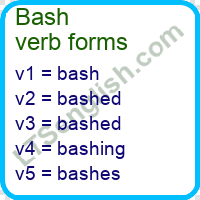 Bash Verb Forms