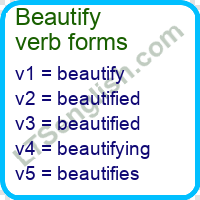 Beautify Verb Forms