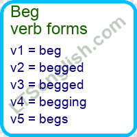 Beg Verb Forms