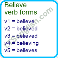 Believe Verb Forms