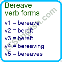 Bereave Verb Forms