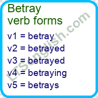 Betray Verb Forms