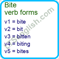 Bite Verb Forms