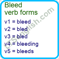 Bleed Verb Forms