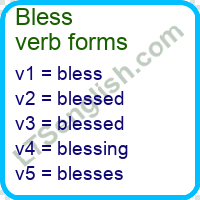 Bless Verb Forms