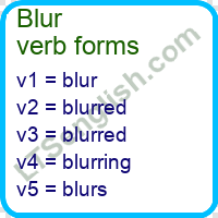 Blur Verb Forms