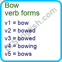 Bow Verb Forms