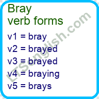 Bray Verb Forms