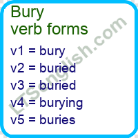 Bury Verb Forms Learn English Free Online Ltsenglish Com