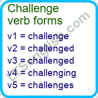 Challenge Verb Forms