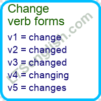 Change Verb Forms