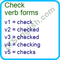 Check Verb Forms