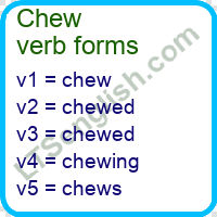 Chew Verb Forms