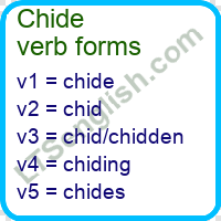 Chide Verb Forms