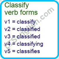 Classify Verb Forms