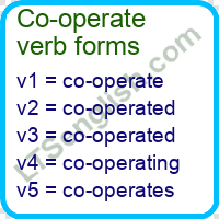 Co-operate Verb Forms