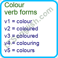 Colour Verb Forms