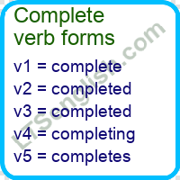 Complete Verb Forms