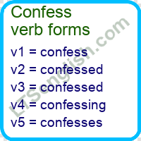 Confess Verb Forms