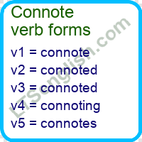 Connote Verb Forms