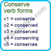 Conserve Verb Forms