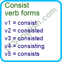 Consist Verb Forms