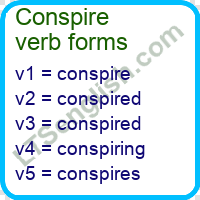 Conspire Verb Forms