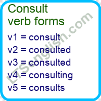 Consult Verb Forms