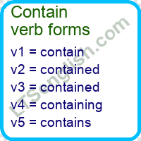 Contain Verb Forms