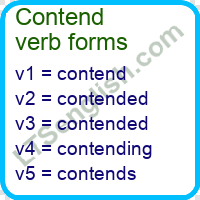 Contend Verb Forms