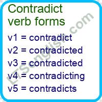 Contradict Verb Forms