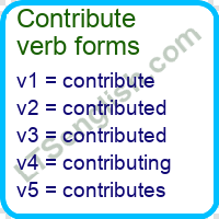 Contribute Verb Forms