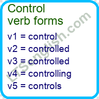 Control Verb Forms