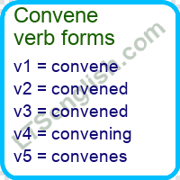 Convene Verb Forms